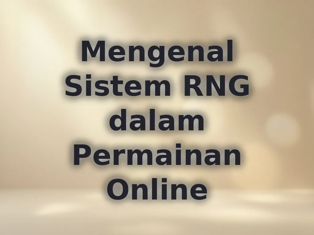 Mengenal Sistem RNG dalam Permainan Online