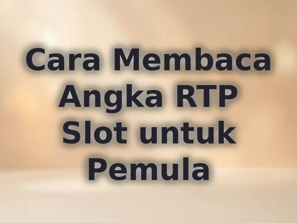 Cara Membaca Angka RTP Slot untuk Pemula